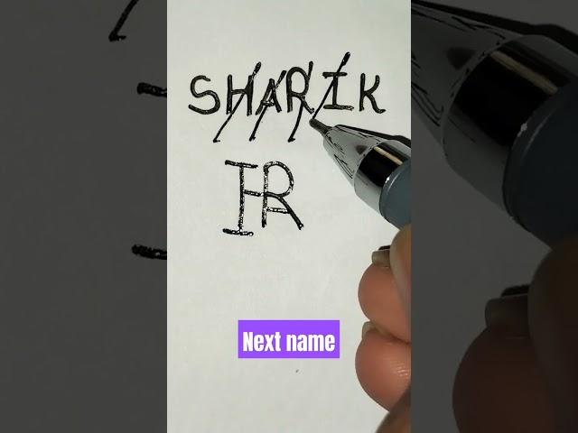 # SHARIK name logo # Design # Next name #shorts # By Rajbir