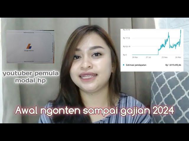 GAJI PERTAMA YOUTUBE 2024 | CERITA PERJALANAN JADI YOUTUBER PEMULA - ibu nya Abim #youtuberpemula