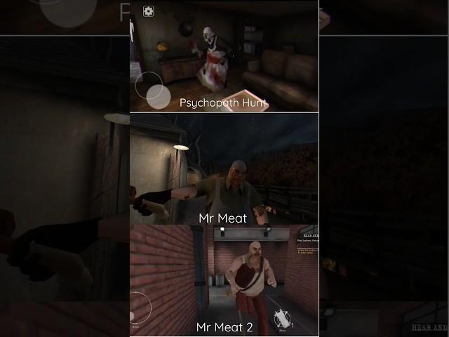 Jumpscares Psychopath Hunt vs Mr Meat vs Mr Meat 2 #shorts #keplerians #mrmeat2