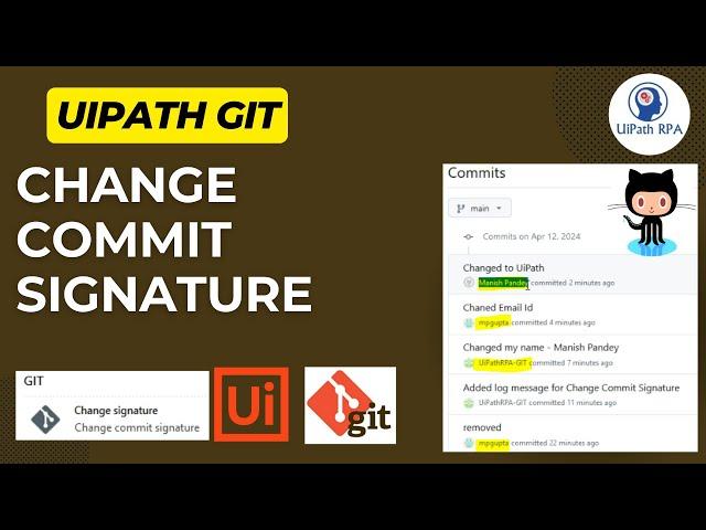 UiPath GIT Change Commit Signature | GIT Change Signature UiPath