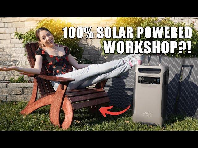 I Built the ULTIMATE Adirondack Chair Using Only Solar Power