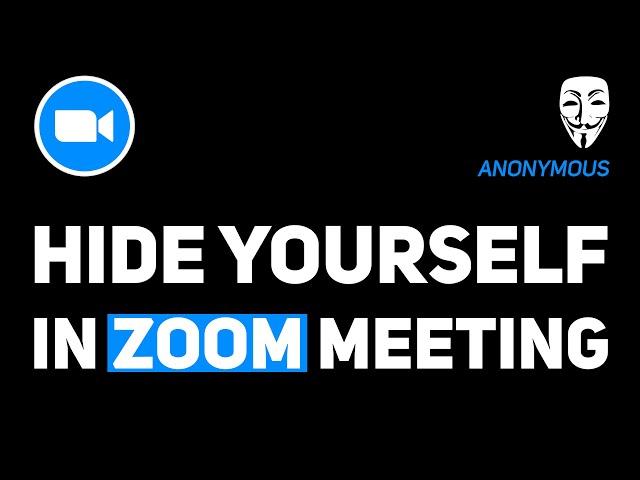 How to Hide Yourself in a Zoom Meeting | How to Disable Camera Icon in Zoom | Wikitricks