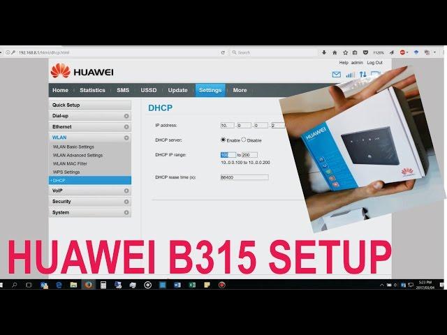 Unboxing and setup of a Huawei B315 router