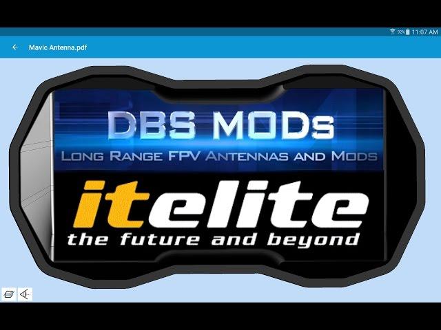 DJI Mavic Pro ITE-DBS NanoSync Range Extender Antenna Kit from itelite DBS MODs