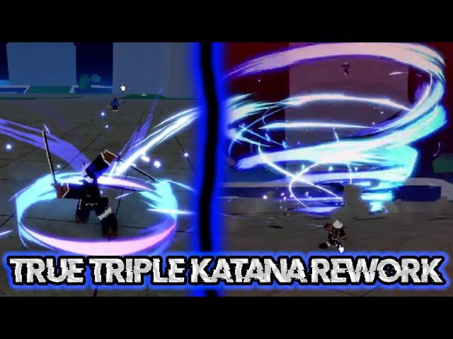 True Triple Katana Rework SHOWCASE Blox Fruits Update 20!