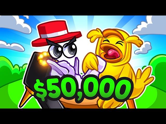 I Challenged QUACKSBLOX TO A $50,000 BATTLE In Arm Wrestling Simulator..