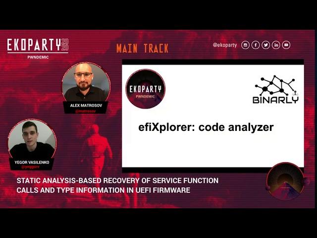 #Eko2020 Main Track | Static analysis-based recovery of service function calls in UEFI firmware