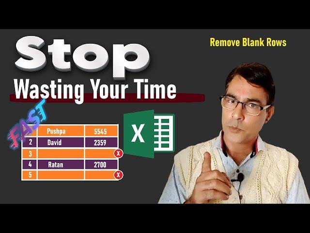 3 Easy Ways to Remove Blank Rows in Excel | Remove blank rows in excel in hindi | MS Excel Tricks