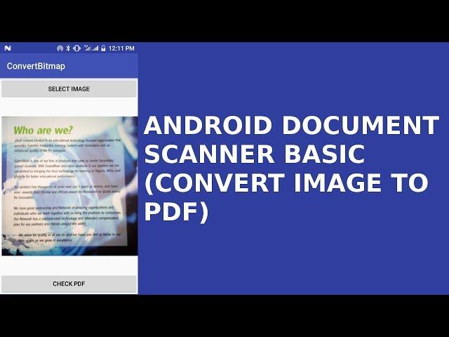 ANDROID DOCUMENT SCANNER (CONVERT IMAGE TO PDF)