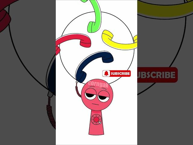 Tele red sprunki telephone colour changing #sprunki #trending #shorts #animation #art