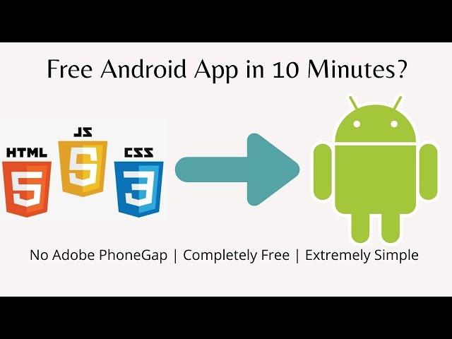 Convert HTML to an Android App! No PhoneGap Required! Android App for beginners!