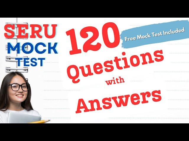 SERU Mock Test 120 Questions with answers | Follow the link to Free Mock test | #serumocktest