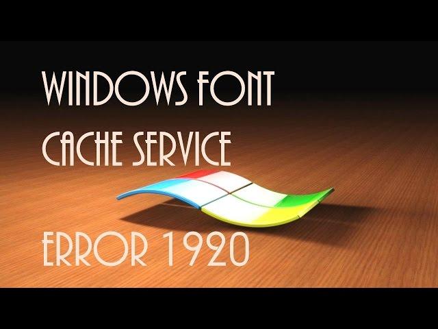 Solved Error 1920 Windows Font Cache Service Failed to Start MS Office Installation