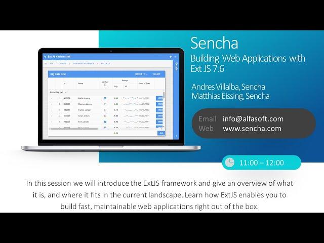 Sencha - Building Web Applications with Ext JS 7.6 (Alfasoft Online Developer Day 2022)