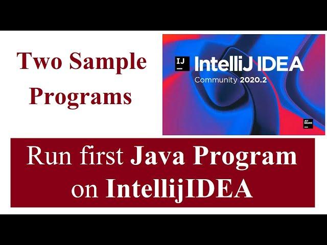 Run First Java program on IntelliJ IDEA