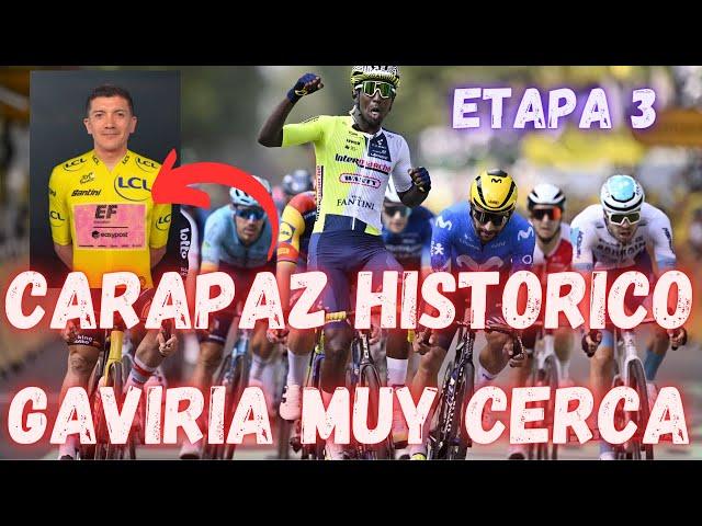 RESUMEN ETAPA 3 TOUR DE FRANCIA 2024/HISTORICO PARA CARAPAZ