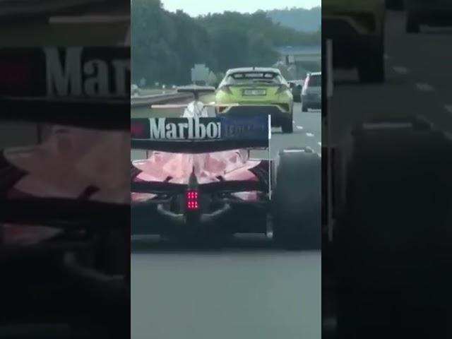 F1 CAR ON HIGHWAY  | #shorts