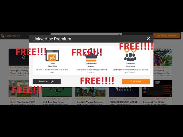 Best method to bypass linkvertise/premium automatically for FREE!!