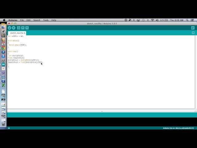 Lm 35 temp sensor code arduino