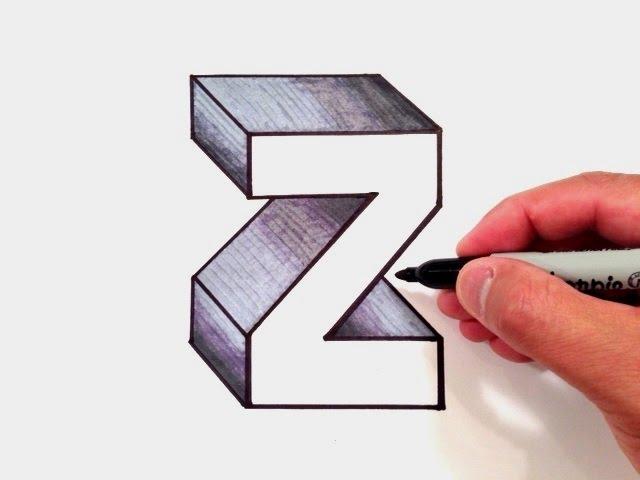 How to Draw the Letter Z in 3D