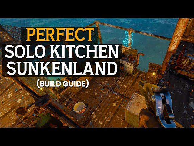 Sunkenland: Perfect Solo Kitchen For Beginners With A View In Sunkenland! (Tutorial Build Guide)