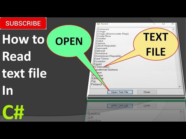 How to read text file in C#