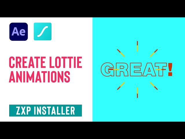 Create Lottie Animation in After Effects | Install Lottie plugin and ZXP Installer