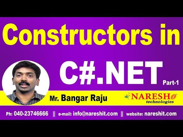 Constructors in C#.NET Part 1 | C#.NET Tutorial | Mr. Bangar Raju