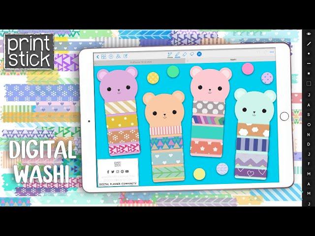 Digital Washi for your Planner | GoodNotes Scrapbooking