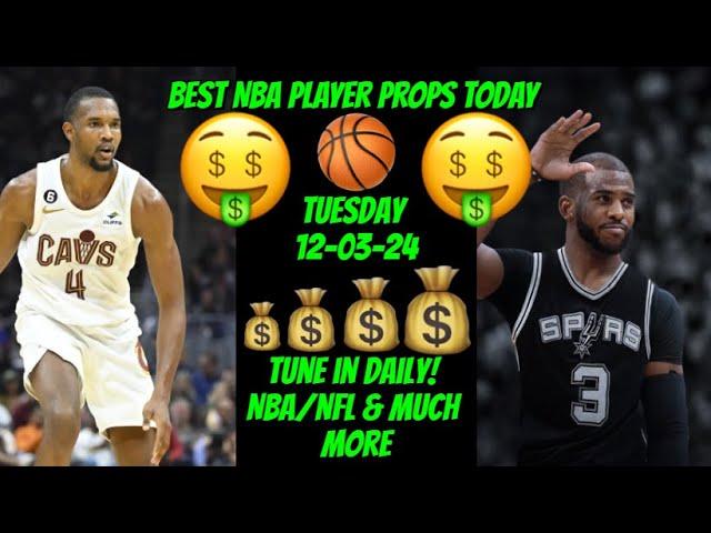 Best NBA Player Props Today! Tuesday 12-03-24! Tune In Daily! #nba #parlays #sports #prizepicks