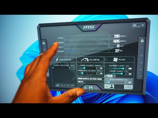 OVERCLOCKING Your Graphics Card Using MSI AFTERBURNER!!