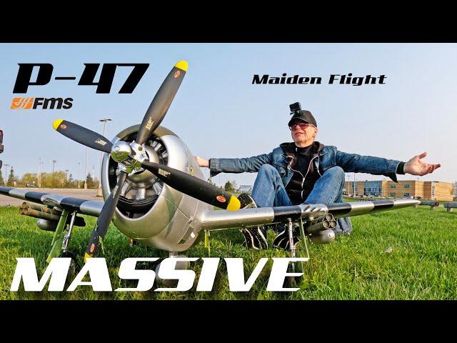 WOW! This FMS P-47 RC Plane is Gorgeous!  Maiden Flight