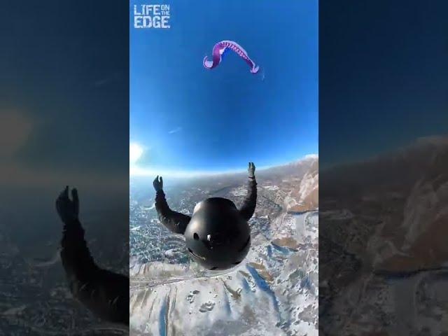 Skydiver accidentally releases her Parachute #shorts