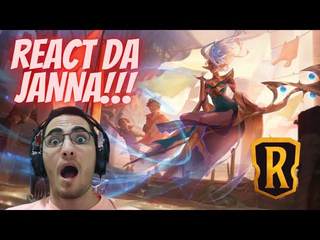 JANNA - REACT DA NOVA CAMPEÃ DE LEGENDS OF RUNETERRA