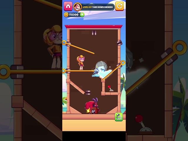 Save Her Pin Game | Pull the Pin Level 437 | gamerzreina