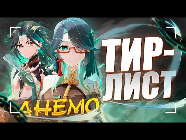 Лучшие и Худшие Анемо | Тирлист героев | Genshin Impact