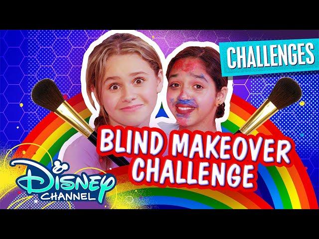 Blindfolded Makeup Challenge  | Ruth & Ruby's Ultimate Sleepover | Disney Channel