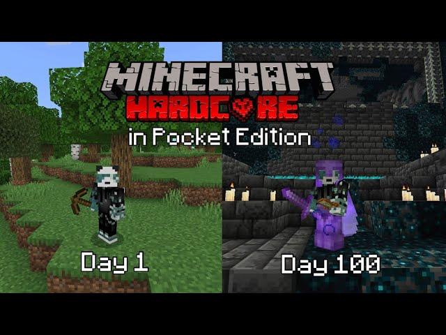 I Survived 100 Days in Hardcore Minecraft Pocket Edition!