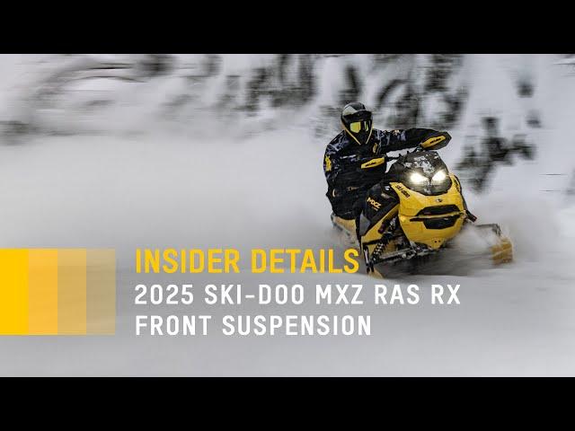 2025 Ski-Doo MXZ RAS RX Front Suspension and Pilot RX Ski Details