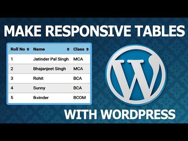 WordPress Tables - Build Tables in WordPress with Table Press Plugin