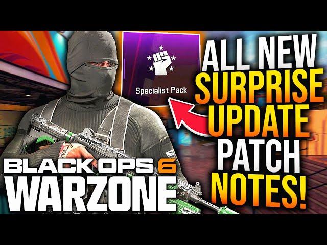 WARZONE: New SURPRISE UPDATE PATCH NOTES! Major MOVEMENT UPDATE, Weapon Changes, & More (BO6 Update)