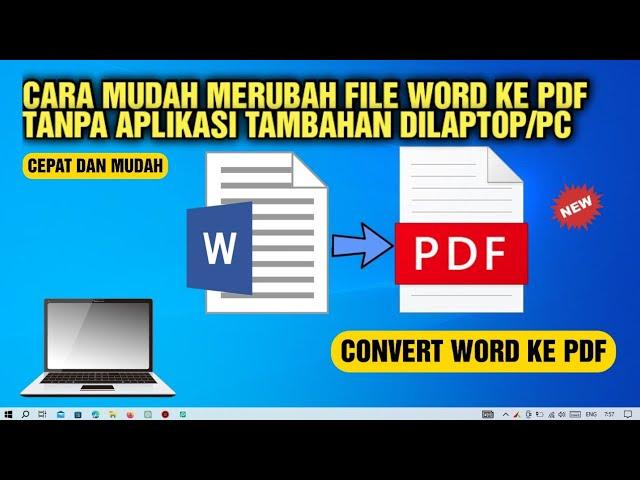 Cara Ubah Word Ke PDF DiLaptop/Pc Tanpa Aplikasi Tambahan || Convert Word Ke PDF Di Laptop/komputer