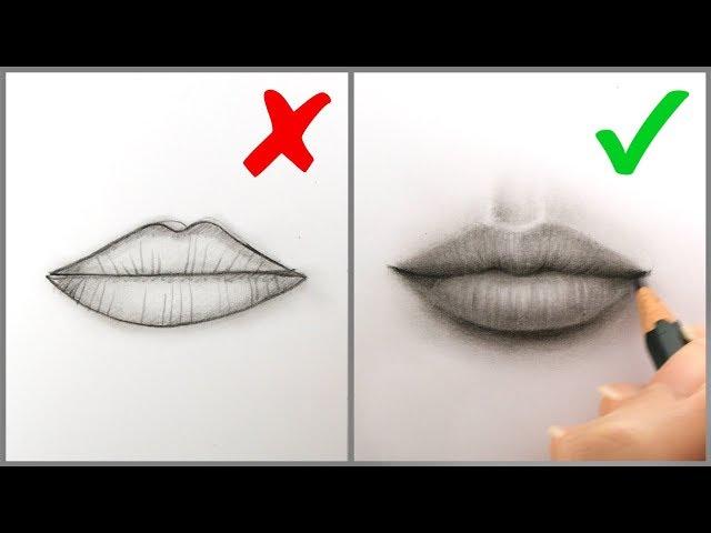 Don'ts & Do's: How to Draw Realistic Lips (Mouth) – Easy Step by Step Tutorial for Beginners (2019)