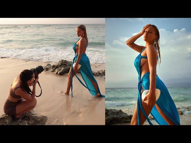 Natural Light Beach Photoshoot in Bali, Behind The Scenes Using RF 28-70mm F2 Lens