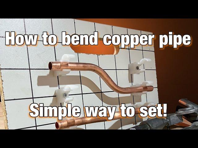 How to bend copper pipe! Simple way to do a set. #practice #plumbing #subscribe #pipe