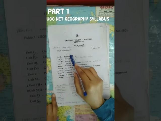 UGC NET Geography booklist/ syllabus #shorts  #ugcnet #dec2023 #geography #geographysyllabus