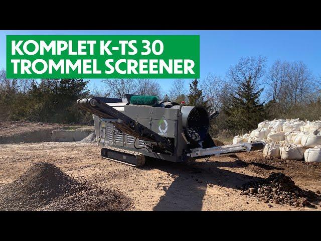 Komplet K-TS 30 Rotary Trommel Screen Separating Rocks From Soil Making Gravel and Fine Topsoil