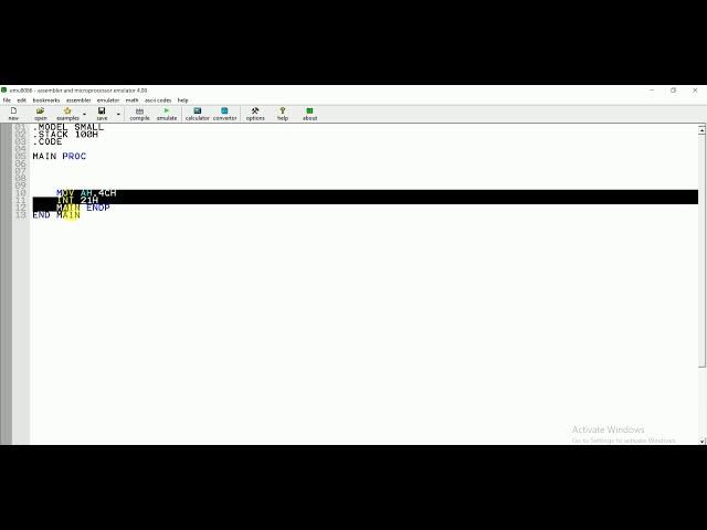 EMU8086 TUTORIAL 1 - GETTING STARTED