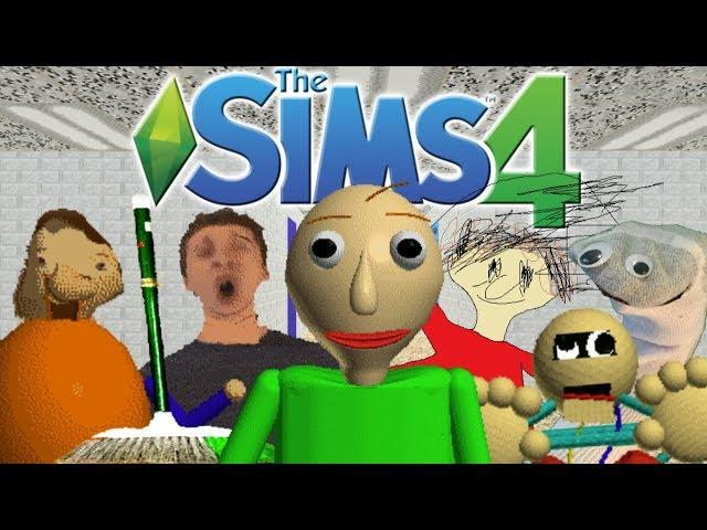 The Sims 4: Baldi's Basics in Education and Learning (CAS, School Build, 7/7 Notebooks)