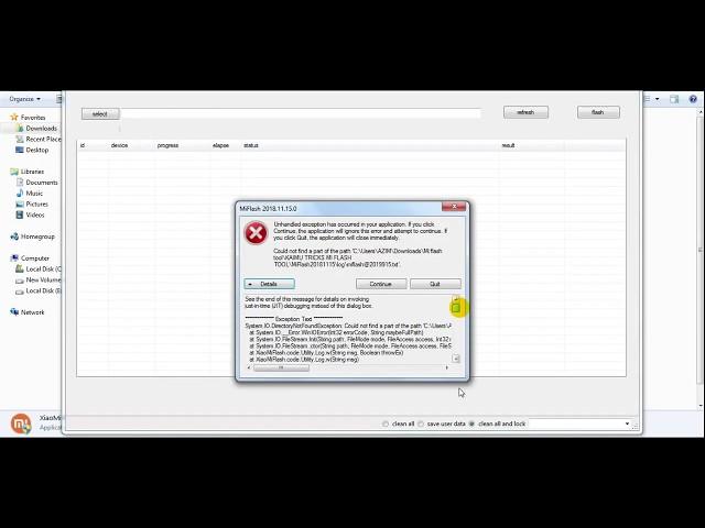 How To Fix Mi Flash Tool unhandled exception has occurred in your app